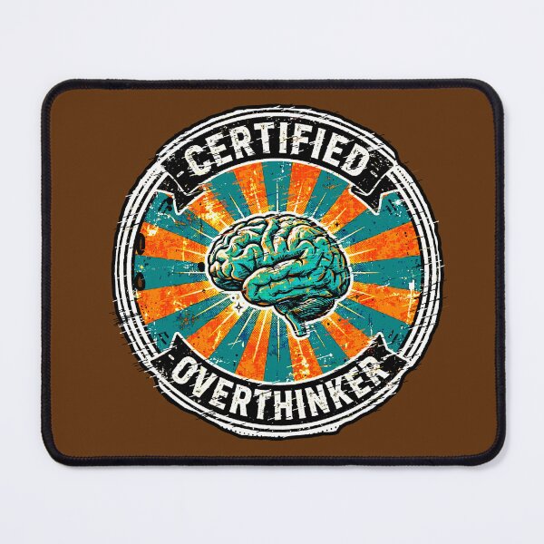 Item preview, Certified Overthinker | Retro Design Brain Anxiety designed and sold by AstronautMerch.