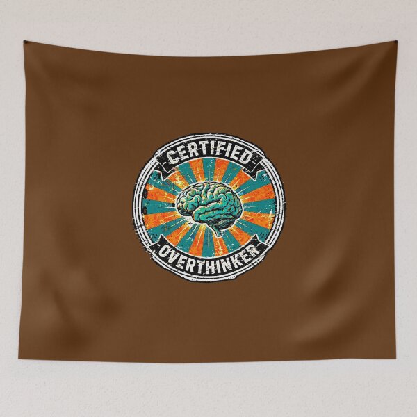 Item preview, Certified Overthinker | Retro Design Brain Anxiety designed and sold by AstronautMerch.