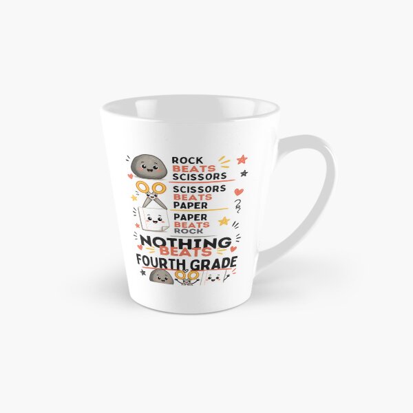 Item preview, Nothing Beats Fourth Grade Rock Paper Scissors Cute Teacher designed and sold by Worn & Witty.