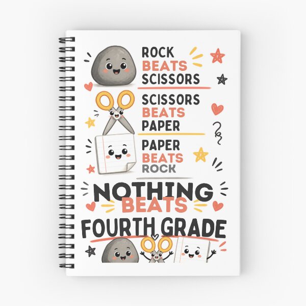 Item preview, Nothing Beats Fourth Grade Rock Paper Scissors Cute Teacher designed and sold by Worn & Witty.