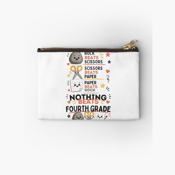 Item preview, Nothing Beats Fourth Grade Rock Paper Scissors Cute Teacher designed and sold by Worn & Witty.