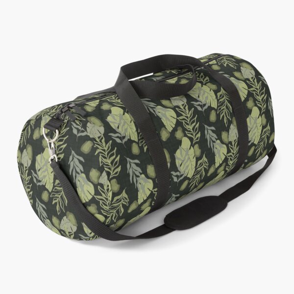 Item preview, Tropical Botanical Leaves Monstera Leaves and Leopard Spots Charcoal Green designed and sold by JasmineGDesigns.