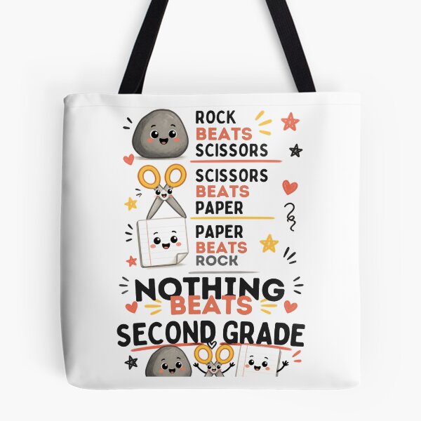 Item preview, Nothing Beats Second Grade Rock Paper Scissors Cute Teacher designed and sold by Worn & Witty.
