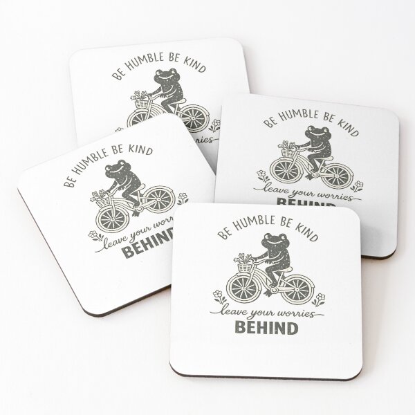 Item preview, Be Humble Be Kind Leave Your Worries Behind Cute Frog Bicycle Design designed and sold by favoprintaart.