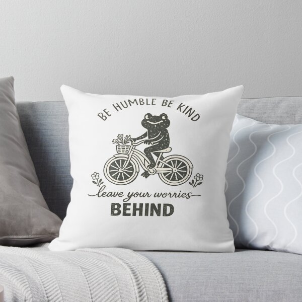 Item preview, Be Humble Be Kind Leave Your Worries Behind Cute Frog Bicycle Design designed and sold by favoprintaart.