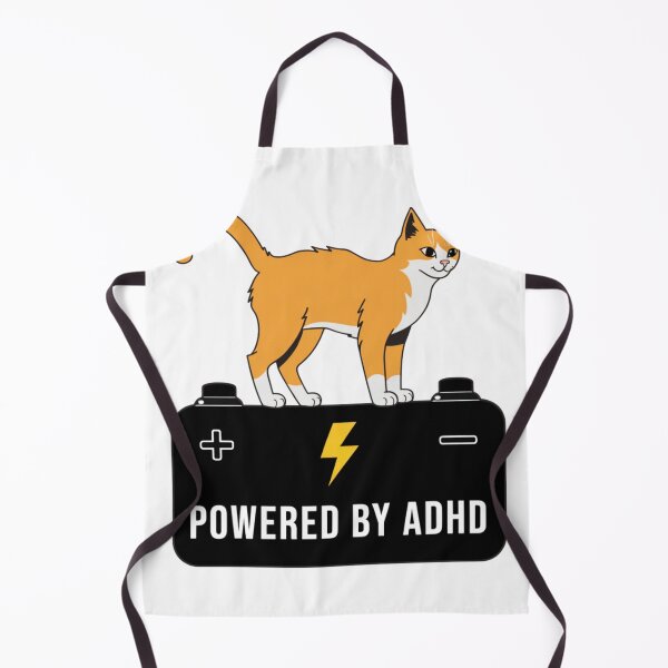 Item preview, Powered By ADHD Cat Pink – Pink Cat Personality Design designed and sold by Charonde.