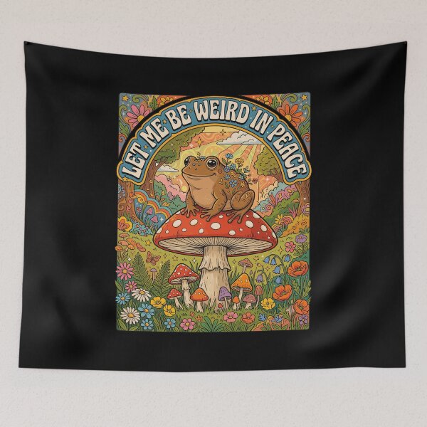 Item preview, Let Me Be Weird In Peace Frog Mushroom Nature Introvert Solitude designed and sold by Doodleoub.