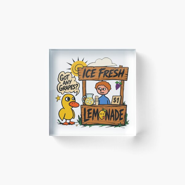 Item preview, Got Any Grapes Funny Duck At Lemonade Stand Retro Comic designed and sold by Vermanartist.