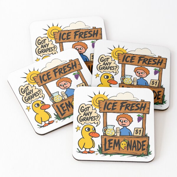 Item preview, Got Any Grapes Funny Duck At Lemonade Stand Retro Comic designed and sold by Vermanartist.
