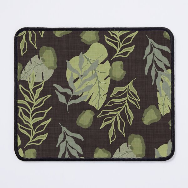 Item preview, Tropical Botanical Leaves Monstera Leaves and Leopard Spots Chocolate Brown designed and sold by JasmineGDesigns.