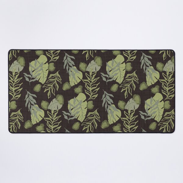 Item preview, Tropical Botanical Leaves Monstera Leaves and Leopard Spots Chocolate Brown designed and sold by JasmineGDesigns.