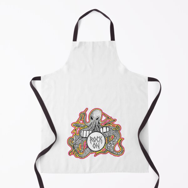 Item preview, Rock On Octopus Drummer - Neon Psychedelic Band Art designed and sold by stardustelite.