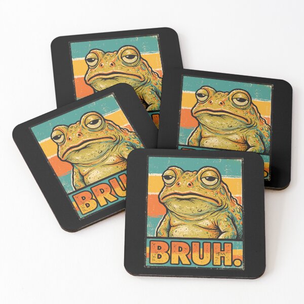 Item preview, Bruh. Funny Frog Meme Tired Slang Youth designed and sold by Doodleoub.
