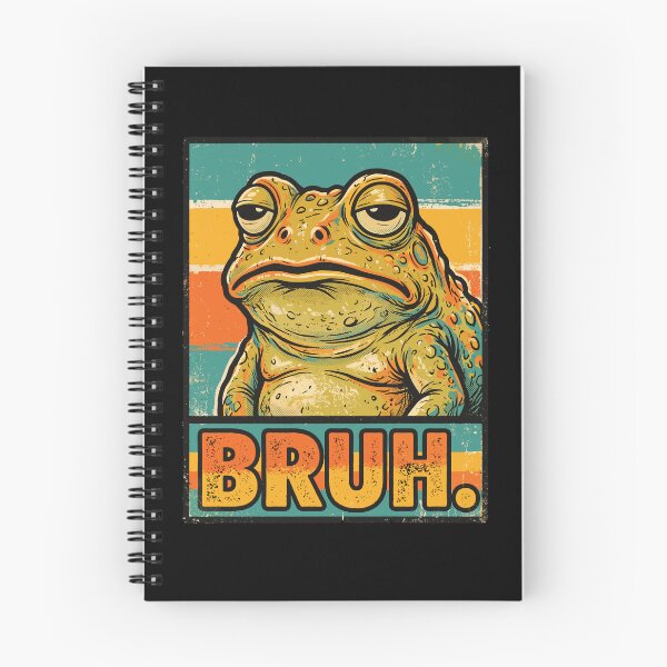 Item preview, Bruh. Funny Frog Meme Tired Slang Youth designed and sold by Doodleoub.