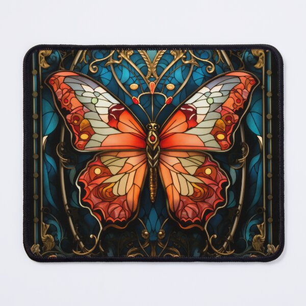Item preview, Butterfly Stained Glass Art Panel designed and sold by pinkal.