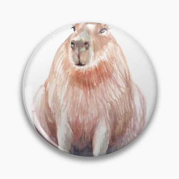 Item preview, capibara and an orange cute watercolor meme wild animal  designed and sold by art-tee-ua.