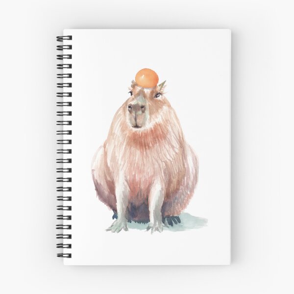 Item preview, capibara and an orange cute watercolor meme wild animal  designed and sold by art-tee-ua.