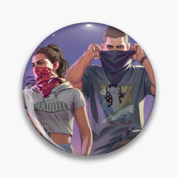 Item preview, Outlaw Couple Neon Sunset - Digital Art Urban Action Style designed and sold by Billy Morfo™.
