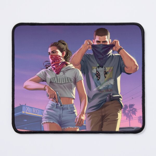 Item preview, Outlaw Couple Neon Sunset - Digital Art Urban Action Style designed and sold by Billy Morfo™.