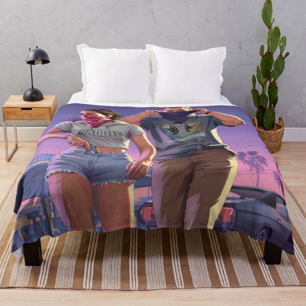 Item preview, Outlaw Couple Neon Sunset - Digital Art Urban Action Style designed and sold by Billy Morfo™.