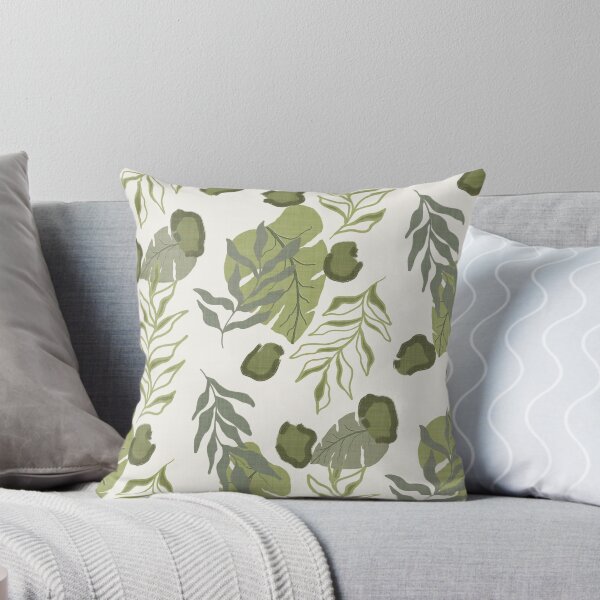 Item preview, Tropical Botanical Leaves Monstera Leaves and Leopard Spots Off White designed and sold by JasmineGDesigns.