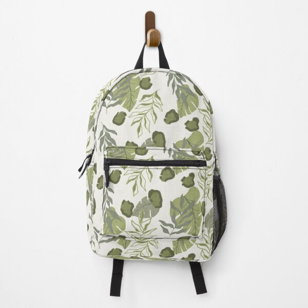 Item preview, Tropical Botanical Leaves Monstera Leaves and Leopard Spots Off White designed and sold by JasmineGDesigns.