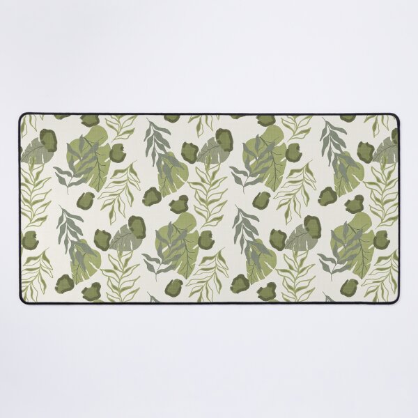 Item preview, Tropical Botanical Leaves Monstera Leaves and Leopard Spots Off White designed and sold by JasmineGDesigns.