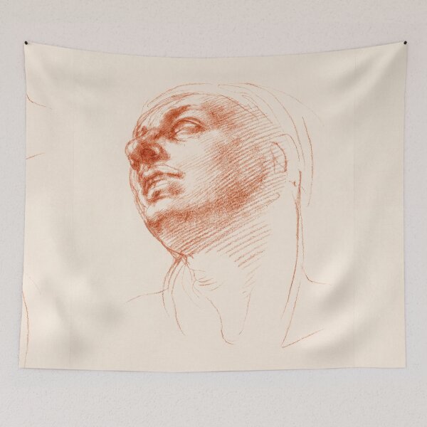 Item preview, Sanguine Head Study Looking Upward designed and sold by artofuniverse.