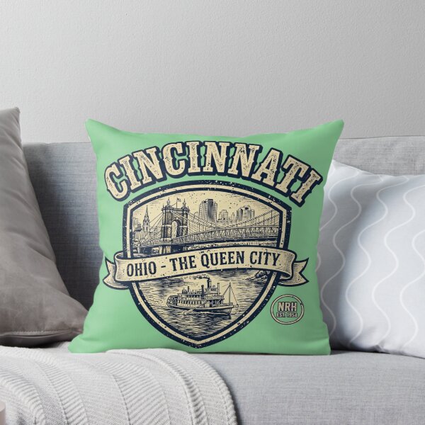 Item preview, Cincinnati Ohio The Queen City retro plaque designed and sold by Normandy Road Heritage.