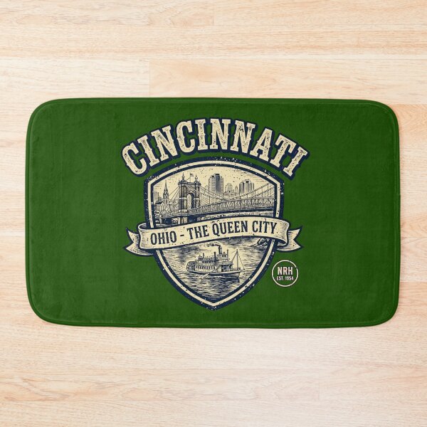 Item preview, Cincinnati Ohio The Queen City retro plaque designed and sold by Normandy Road Heritage.