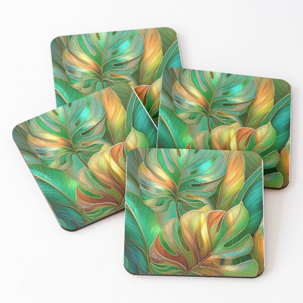 Item preview, Tropical Leaves Botanical Art |Exotic Green Nature Illustration designed and sold by MargaretWiktor.