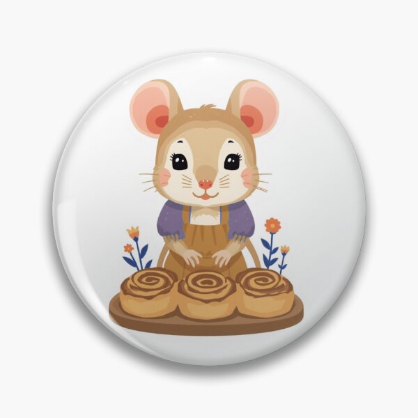 Item preview, Woodland Baker Mouse Sticker | Cinnamon Roll Mouse Illustration | Cozy Bakery Animal | Cottagecore Forest Vinyl Sticker designed and sold by Pandey14.