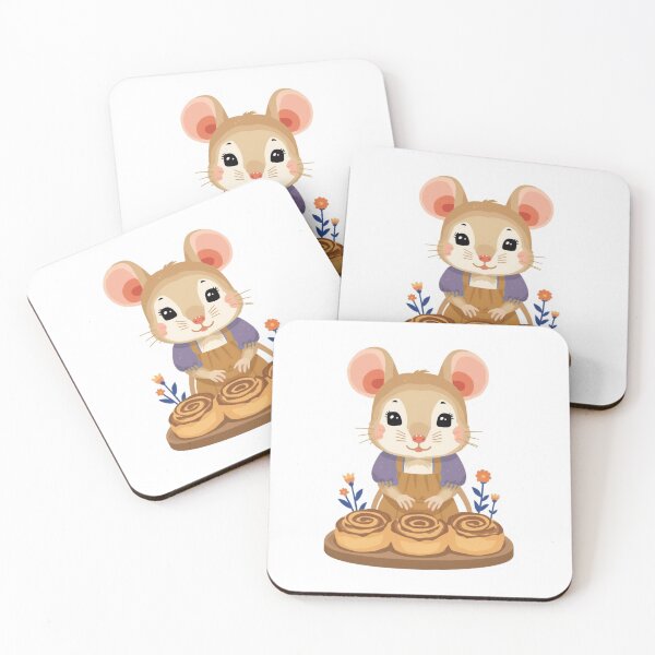 Item preview, Woodland Baker Mouse Sticker | Cinnamon Roll Mouse Illustration | Cozy Bakery Animal | Cottagecore Forest Vinyl Sticker designed and sold by Pandey14.
