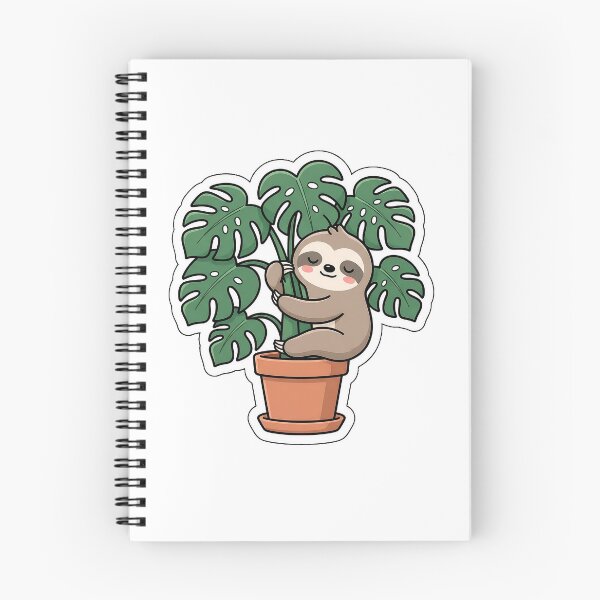 Item preview, Slow Growth Plant Parent - Cute Sloth Hugging Potted Plant Sticker designed and sold by SimpleP.