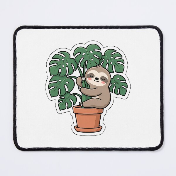 Item preview, Slow Growth Plant Parent - Cute Sloth Hugging Potted Plant Sticker designed and sold by SimpleP.