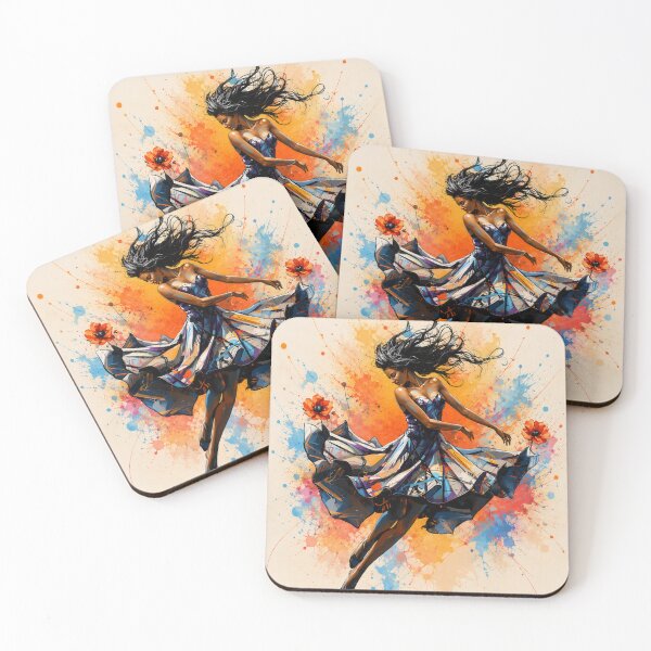 Item preview, Colorful Dancing Figure Splash Art designed and sold by MarselArt.