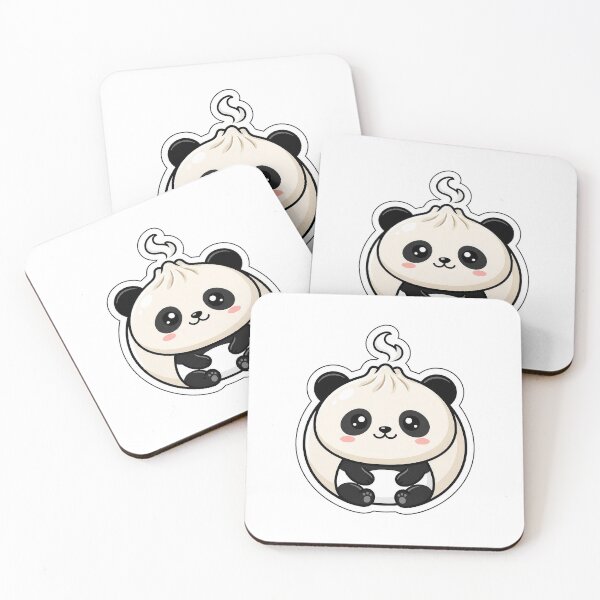 Item preview, Steaming Hot Panda Dumpling - Cute Chubby Food Animal Sticker designed and sold by SimpleP.