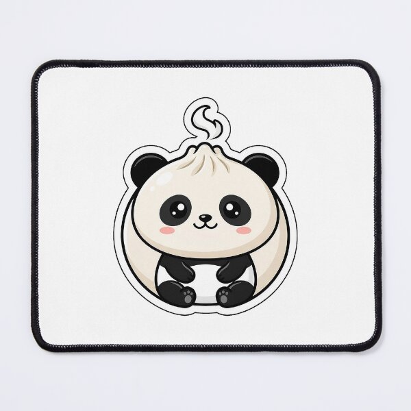 Item preview, Steaming Hot Panda Dumpling - Cute Chubby Food Animal Sticker designed and sold by SimpleP.