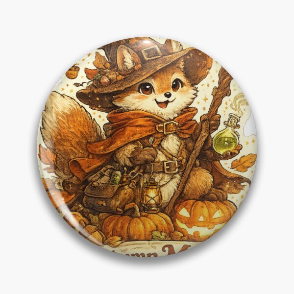 Item preview, Autumn Magic Fox Wizard | Cute Cottagecore Fall Pumpkin Halloween Vintage designed and sold by Mahmoud Salah.