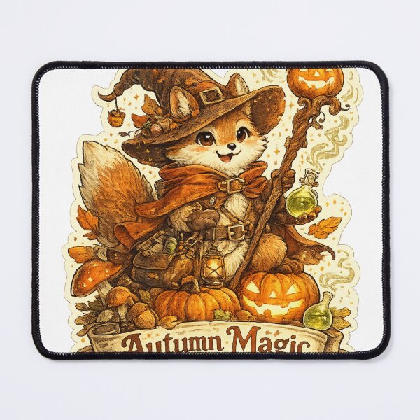 Item preview, Autumn Magic Fox Wizard | Cute Cottagecore Fall Pumpkin Halloween Vintage designed and sold by Mahmoud Salah.