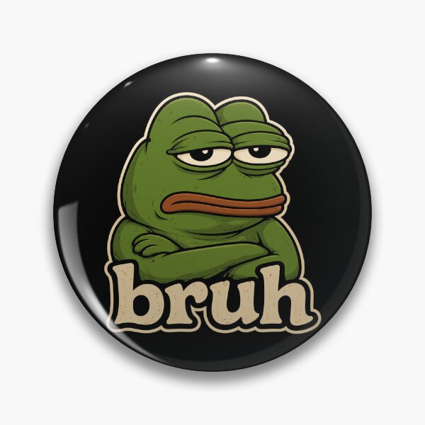 Item preview, Bruh Disappointed Pepe The Frog Meme Internet Slang designed and sold by Doodleoub.