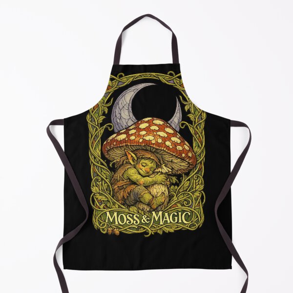 Item preview, Moss & Magic – Goblincore Mushroom Moon Fantasy Art designed and sold by Arrow2025.