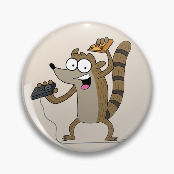 Item preview, Rigby  & Pizza & Video Game designed and sold by Karamram Studio.