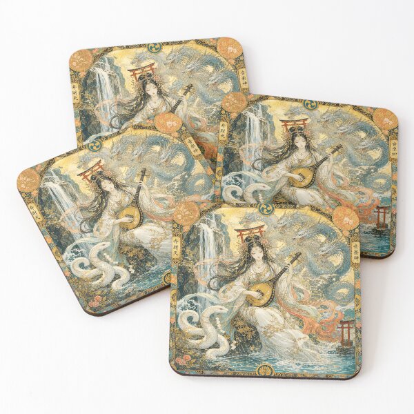 Item preview, Benzaiten, Goddess of Wonderful Sounds | Kami Goddess Wall Art designed and sold by Stoneflower-Art.