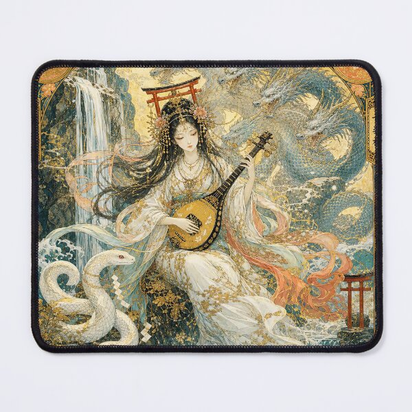 Item preview, Benzaiten, Goddess of Wonderful Sounds | Kami Goddess Wall Art designed and sold by Stoneflower-Art.