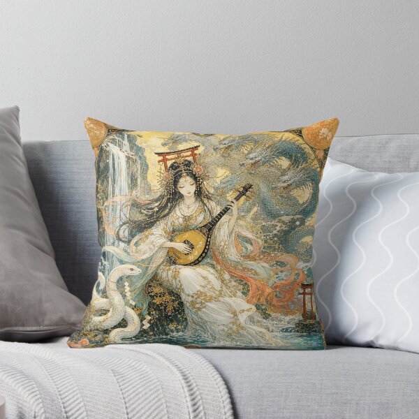 Item preview, Benzaiten, Goddess of Wonderful Sounds | Kami Goddess Wall Art designed and sold by Stoneflower-Art.