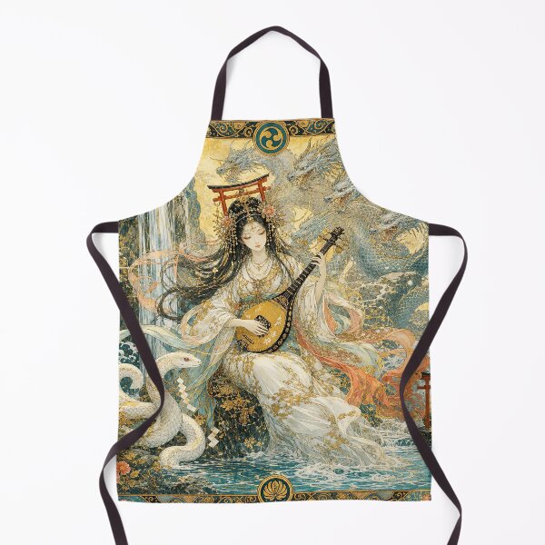 Item preview, Benzaiten, Goddess of Wonderful Sounds | Kami Goddess Wall Art designed and sold by Stoneflower-Art.