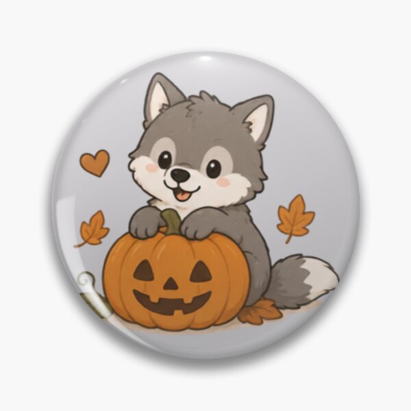 Item preview, Cute Pumpkin Wolf designed and sold by MellowMunchkins.