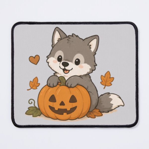 Item preview, Cute Pumpkin Wolf designed and sold by MellowMunchkins.