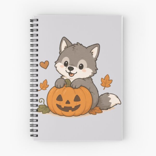 Item preview, Cute Pumpkin Wolf designed and sold by MellowMunchkins.